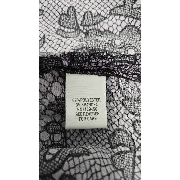 Croft & Barrow Womens 1X Blouse Top Purple Roll Tab Sleeves Pockets Split V-Neck - Picture 8 of 9